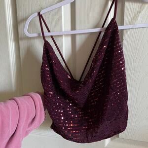 Windsor purple cowl neck sequin